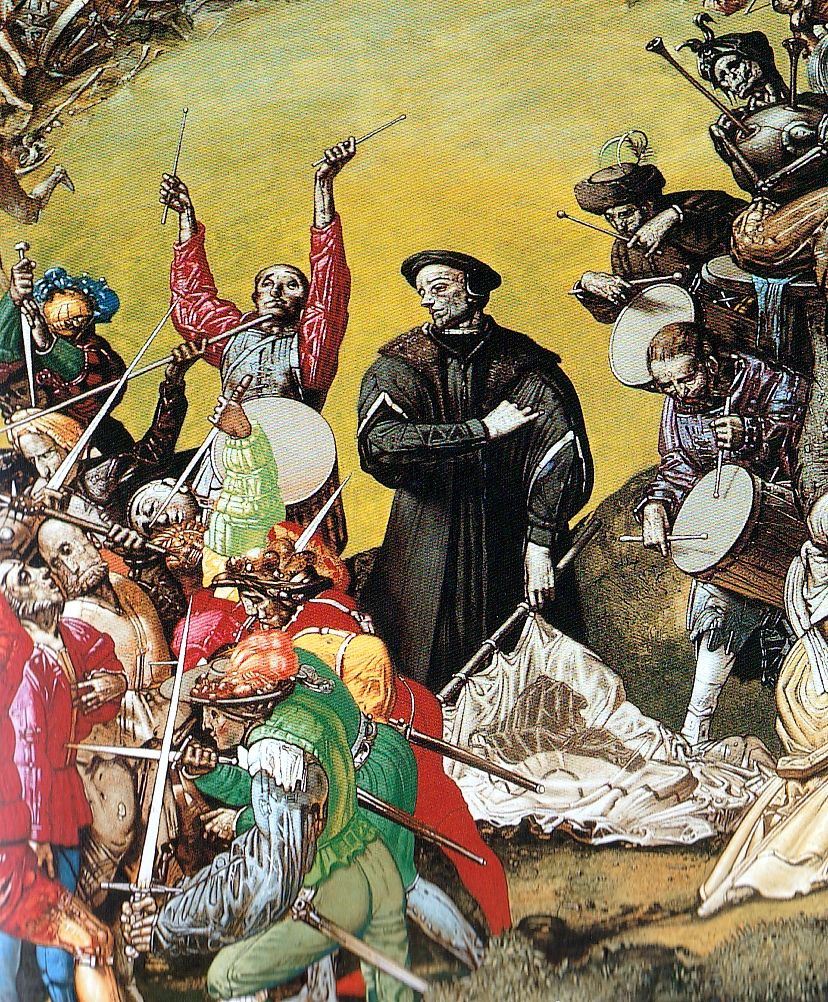 Thomas Müntzer auf dem Monumentalbild von Werner Tübke in Bad Frankenhausen, in: Gerd Lindner, Vision und Wirklichkeit. Das Frankenhauser Geschichtspanorama von Werner Tübke, Bonn/Bad Frankenhausen 20 Thomas Müntzer auf dem Monumentalbild von Werner Tübke in Bad Frankenhausen, in: Gerd Lindner, Vision und Wirklichkeit. Das Frankenhauser Geschichtspanorama von Werner Tübke, Bonn/Bad Frankenhausen 20