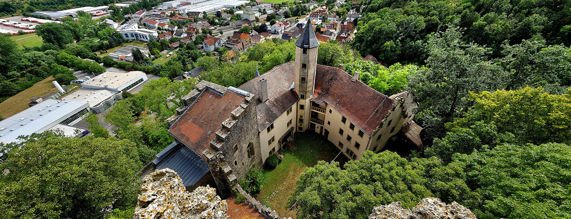 Krautheim Burg von oben